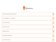 Tablet Screenshot of m.hipotecario.com.ar